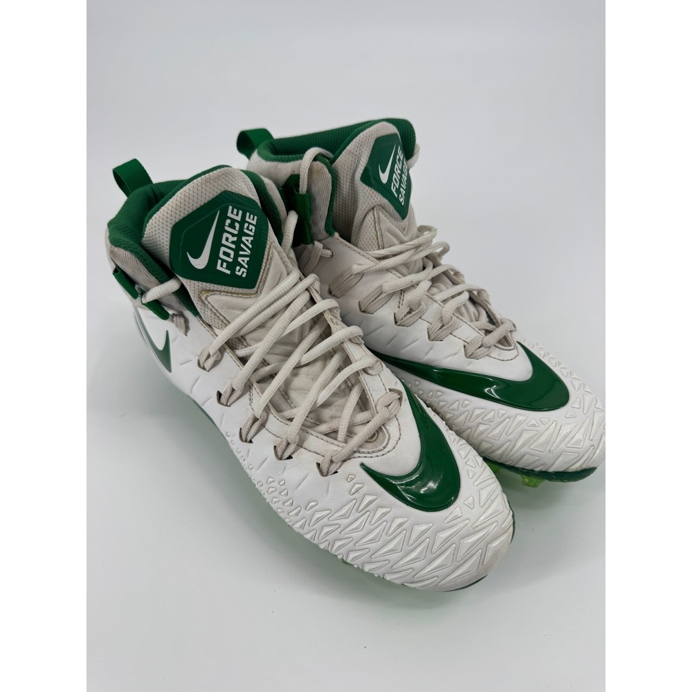 Nike Force Savage Pro TD 880144-134 Men's Sneakers 10.5 White Green Soccer Cleat